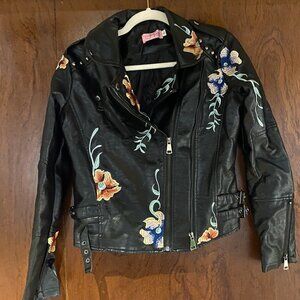 Alex Vinash Floral Leather Jacket